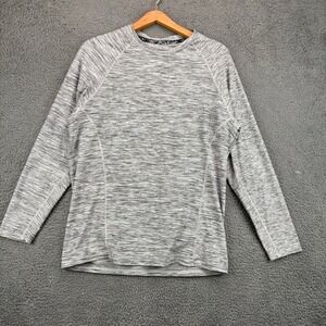 ClimateSmart Midweight Baselayer Mens Large Gray Space‎ Dye Long Sleeve Shirt L